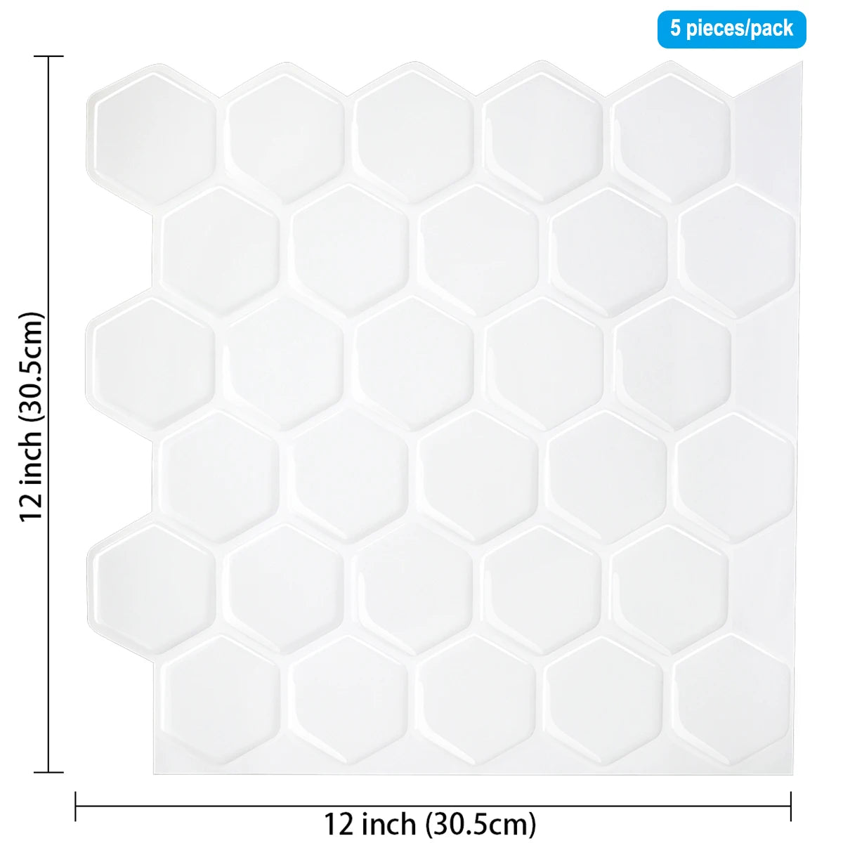 5/10pcs 3D Waterproof Kitchen Wall Sticker 12*12 inch Strong Adhesive Peel And Stick Tiles Home Wallpaper