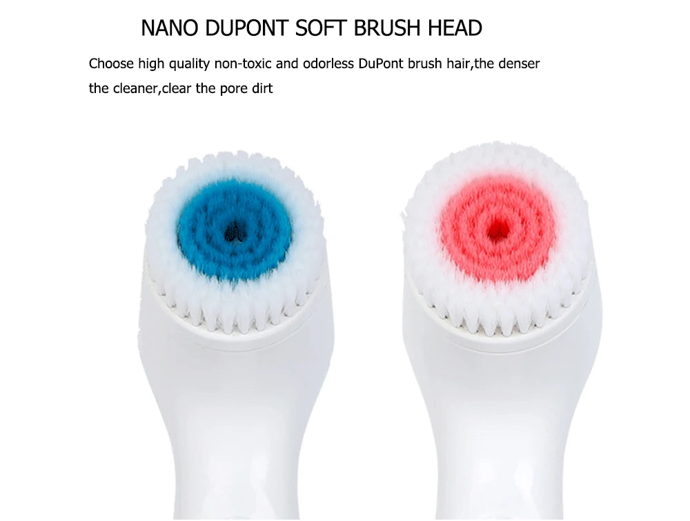 3-Head Ultrasonic Facial Cleanser for Deep Cleansing