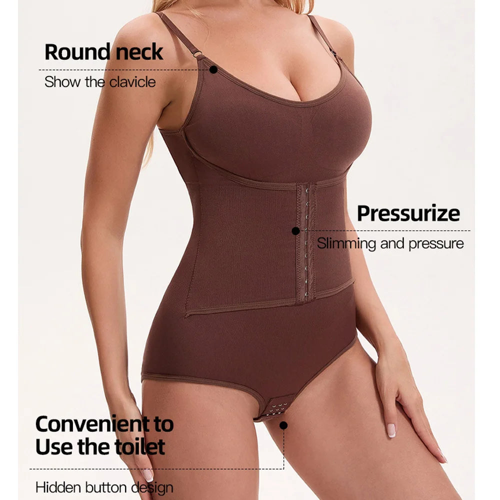 Naisstoo Shapewear Bodysuit Women Tummy Control Tight Slimming Waist Trainer Body Shaper Jumpsuit Drop Shipping Bodysuits