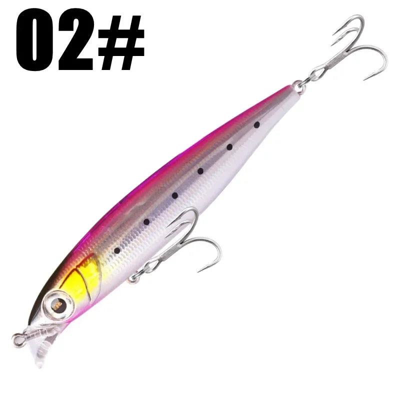 GREENSPIDER Sinking Minnow 100mm 34g Wobbler Pesca Swimbait Long Cast Tackle Pike Fishhook Sea Fishing Lure Jerkbait