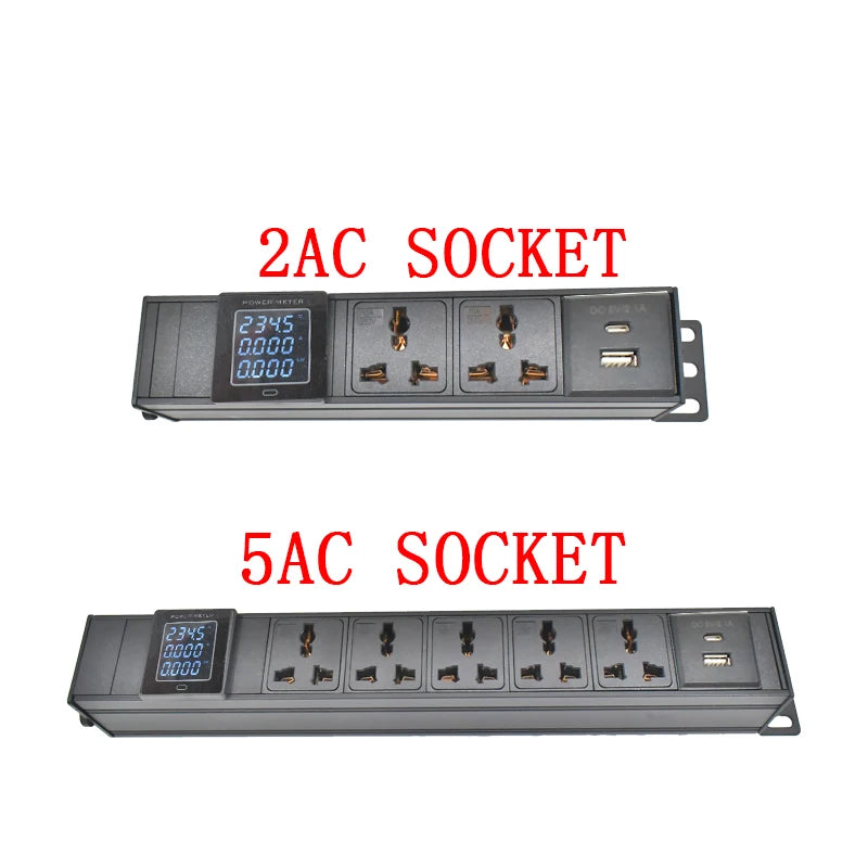 Ổ Cắm PDU Đa Năng 10A Có Đo Điện Áp & USB TPC