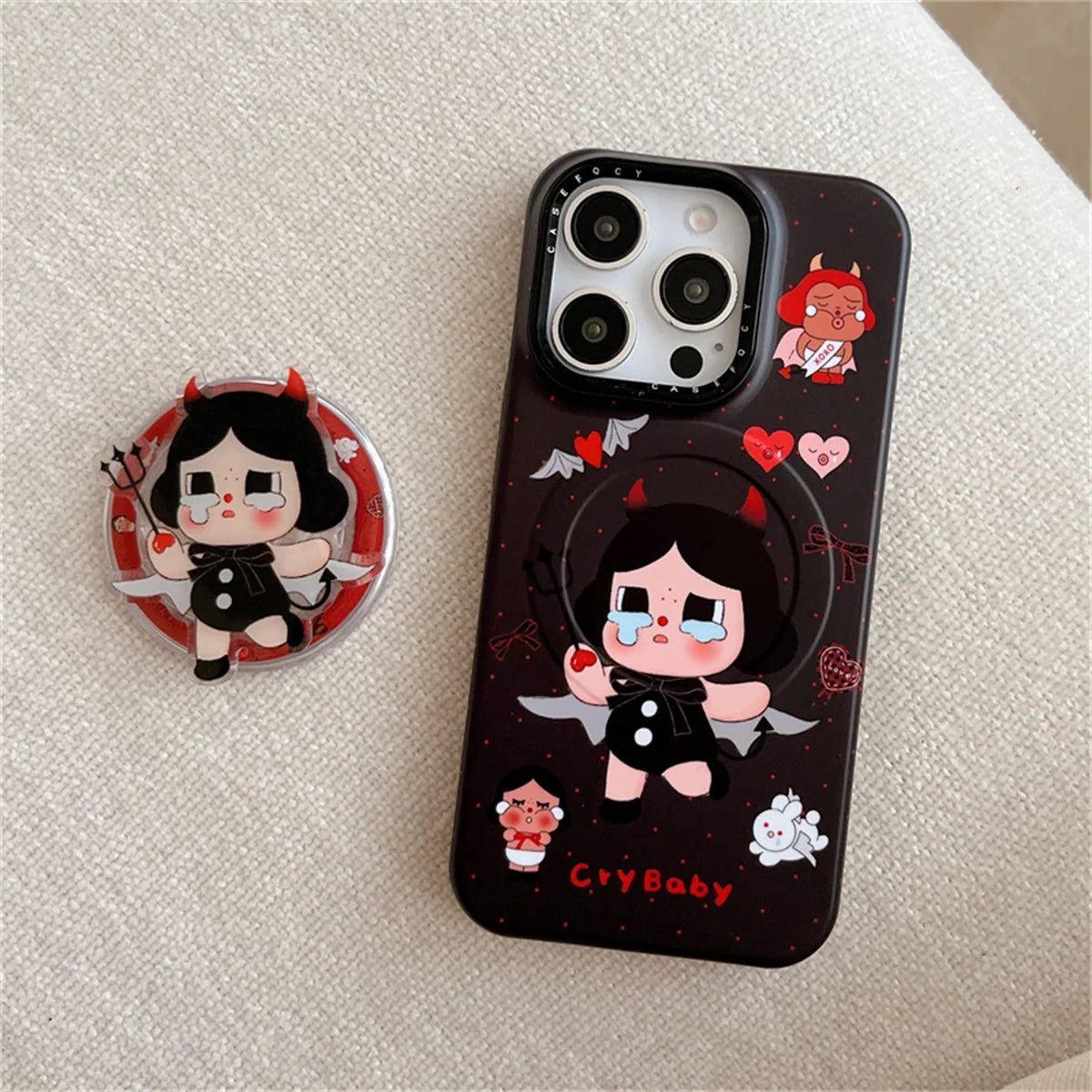 Ốp Lưng Từ Tính Bé Gái Khóc Dễ Thương iPhone 17/16/15/14 Pro Max