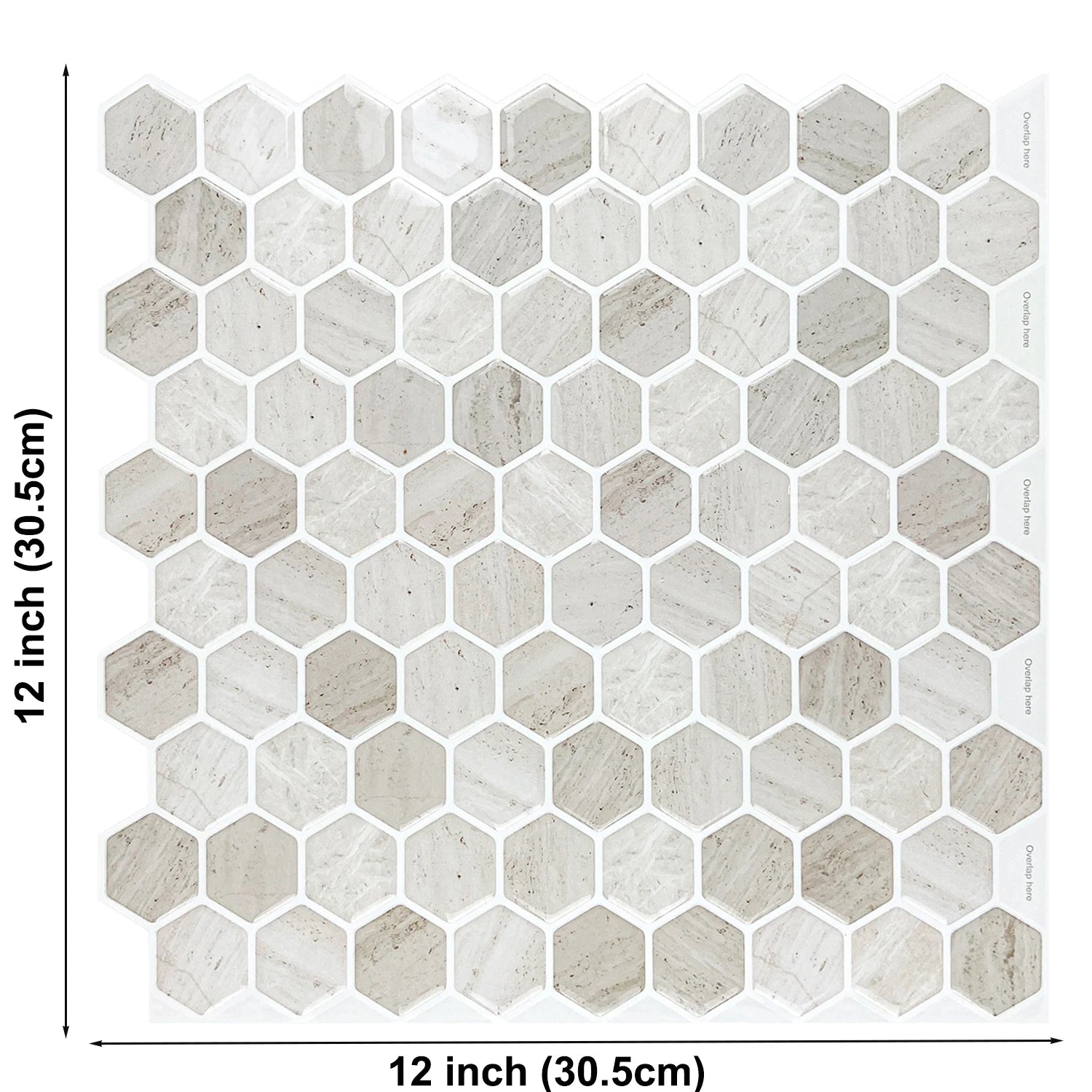 Vividtiles 3D Vinyl Waterproof Kitchen Backsplash Wall Sticker Peel and Stick Wallpaper Premium Strong Ahesive Tile Decals