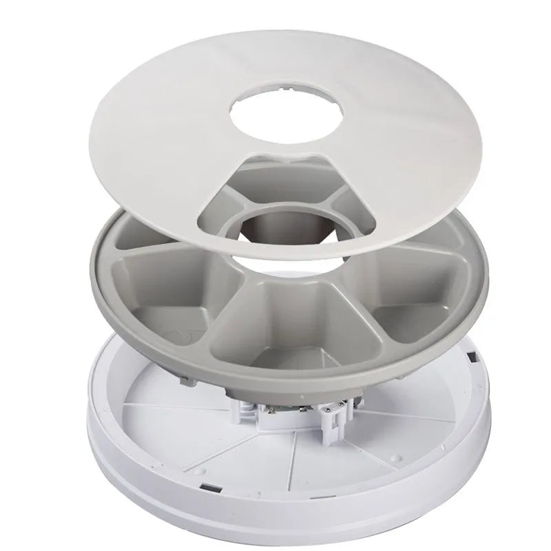 Automatic Feeder Pet Dog Round Timing Feeder 6 Meals 6 Grids Cat Dog Electric Dry Food Dispenser 24 Hours Feed Pet Supplies - Daisan Mart