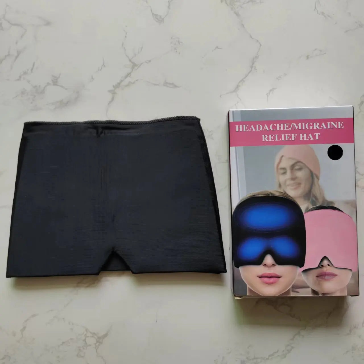 3D Black Gel Sleeping Mask, Headache Relief, Stretchy