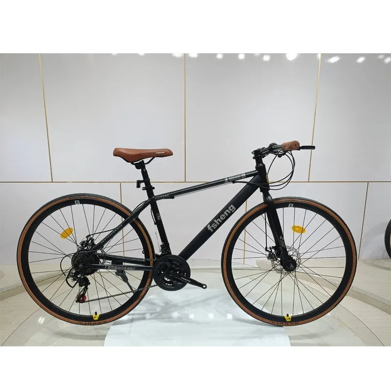 OVOZI Road Bicycle Flat Handlebar Road Race Road Bike Adult Male Urban Cycling Ultralight BIKE - Daisan Mart