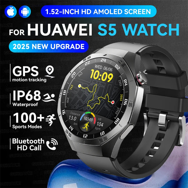 GUHUAVMI GT5 Pro GPS Smart Watch, BT Calling