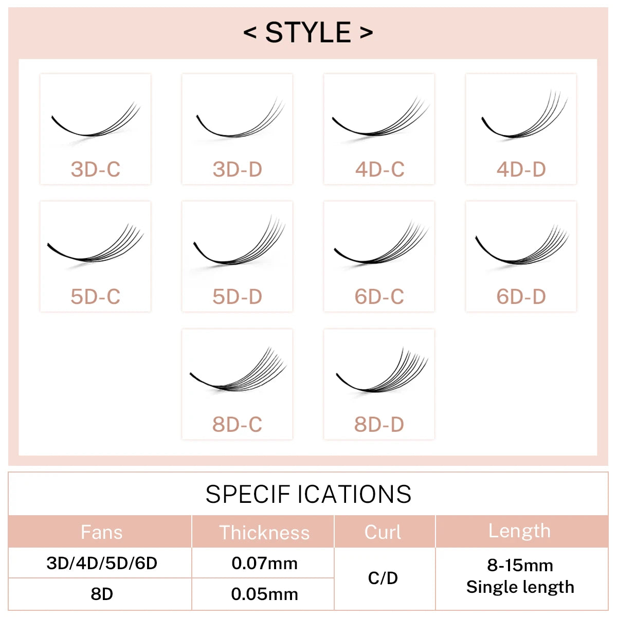 500-Cluster Thick Eyelash Extension Fan – Convenient Built-in Fan