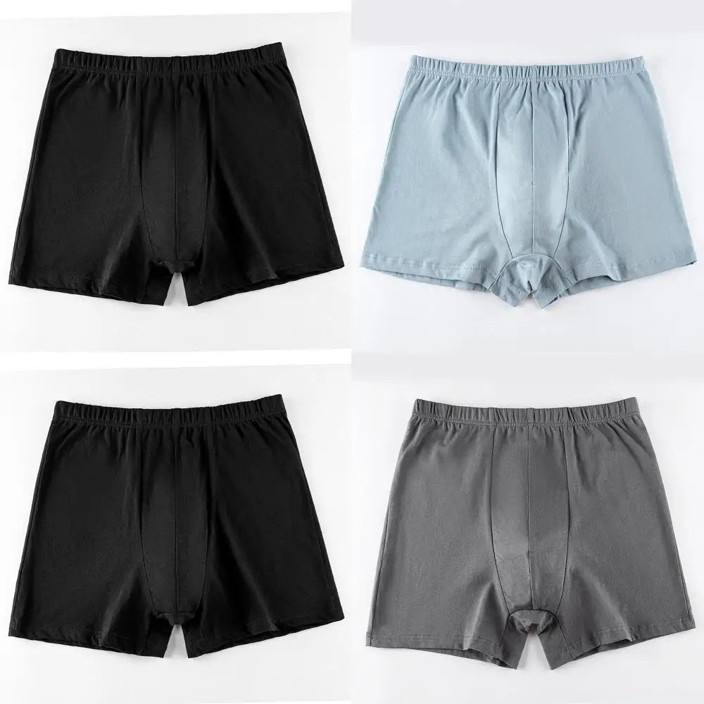 Men's breathable cotton underwear large size 4 pieces