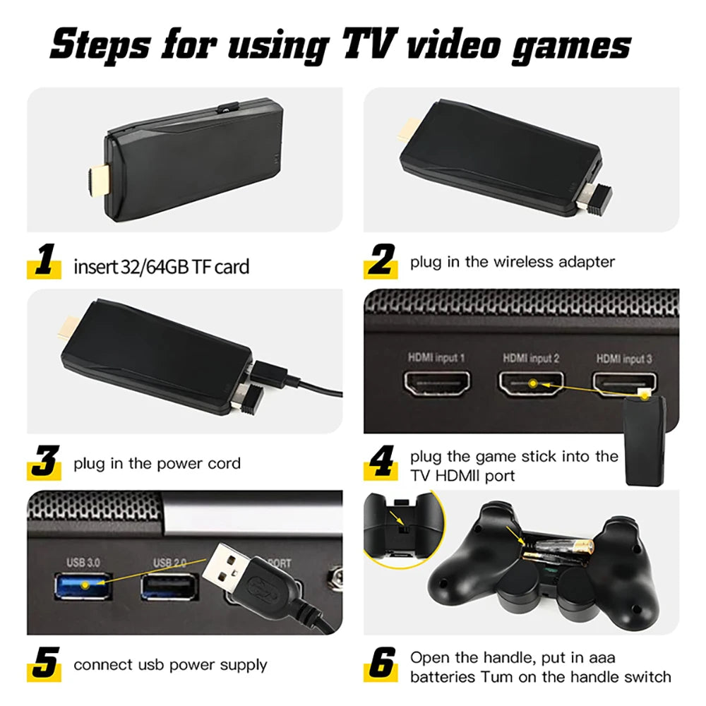 Máy Chơi Game Retro HD 4K M8 - Tay Cầm Không Dây - Daisan Mart