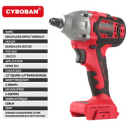 Máy vặn vít không chổi than 21V LYUWO 420N.m - Daisan Mart
