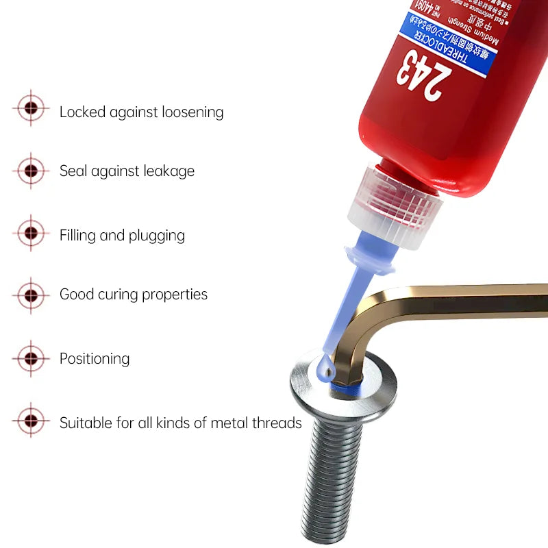 50ml Threadlocker Screw Glues Thread Locking Agent Anaerobic Glue Anti-loose Screw Adhesive For Locking And Sealing Thread - Daisan Mart