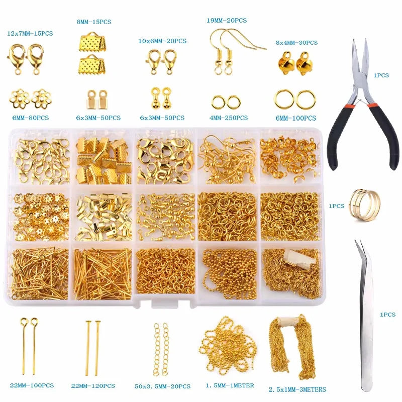 Full Jewelry Making Tool Kit: Wire, Charms, Pliers