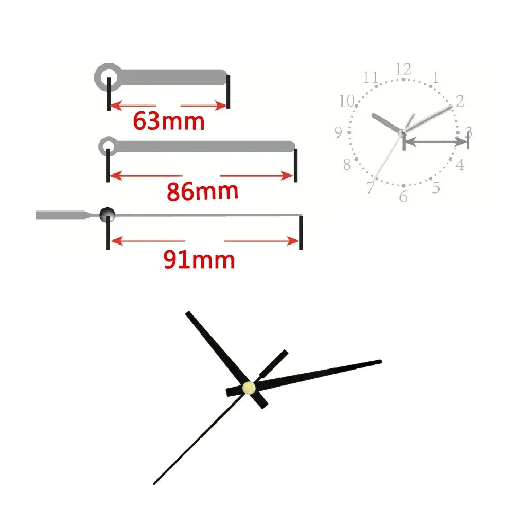 Bộ Máy Đồng Hồ Treo Tường Không Tích Tắc Siêu Êm