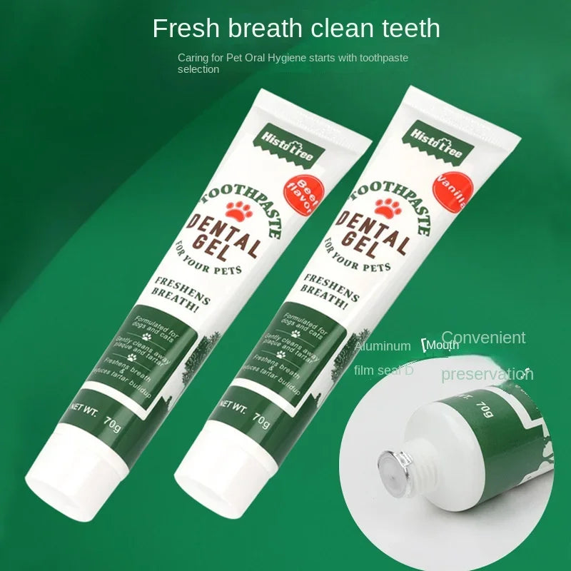 Pet Toothpaste Oral Cleaning Products, Cat Toothpaste, Beef Flavor, Vanilla Flavor, Dog Toothpaste - Daisan Mart