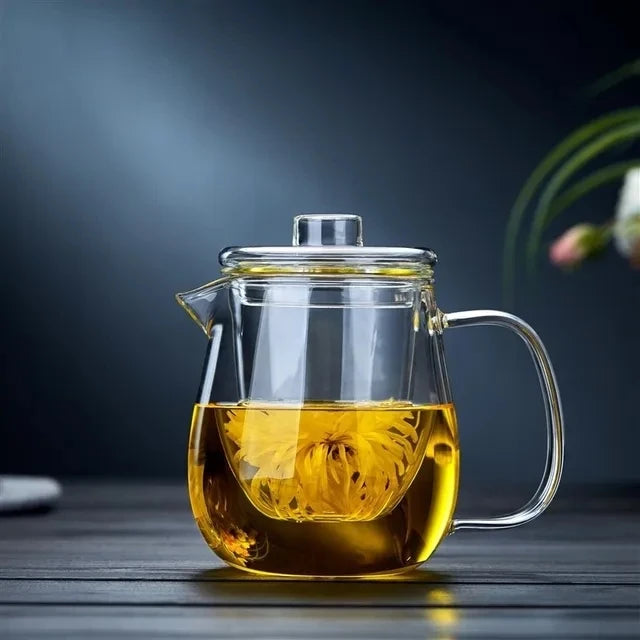 Glass Teapot Penguin Shape Chinese Tea Ceremony Transparent Teawear Set Cup Filter High Boron Silicon Pot 480/600ML