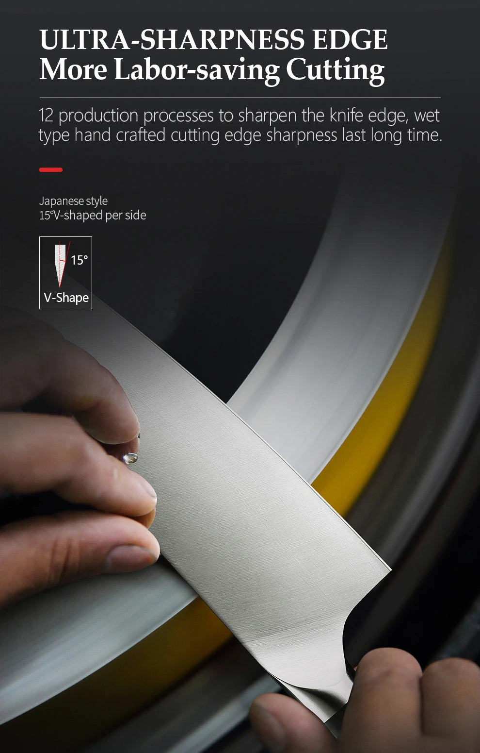 XINZUO kitchen knife set German steel 1.4116 ebony handle