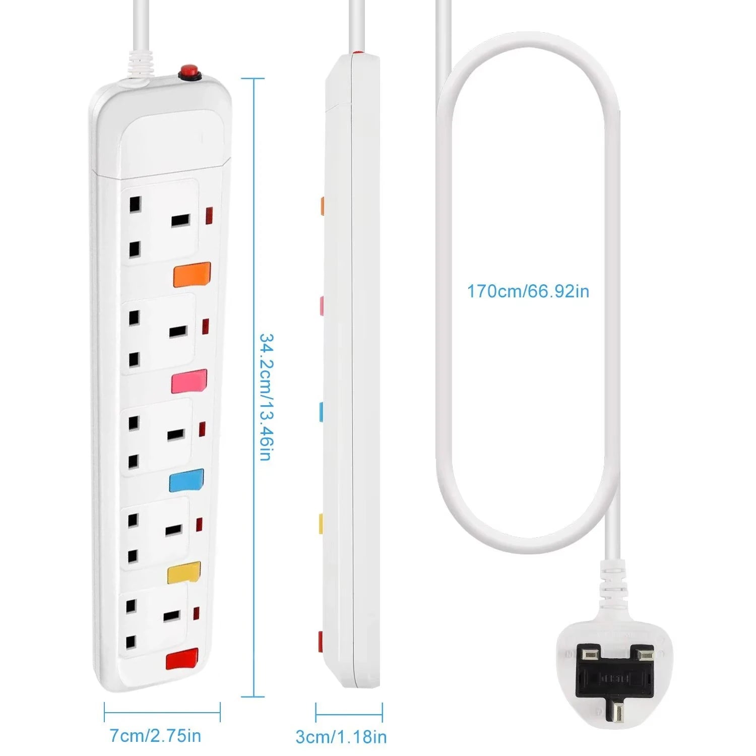 Ổ Cắm Điện Melery 4 Cổng 2 USB Có Bảo Vệ Quá Tải
