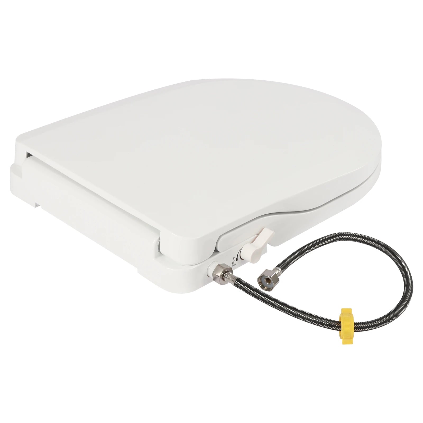 Non-Electric Bidet Toilet Seat White Dual Nozzle System - Bidet with Easy Installation Fits Elongated Toilets - Daisan Mart