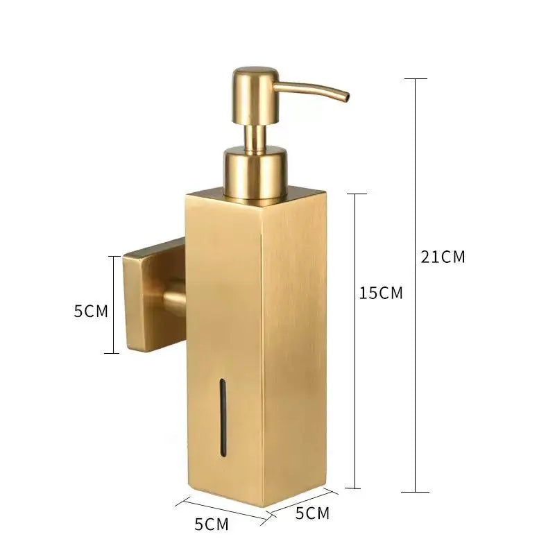 Bình Xà Phòng Inox 250ML Treo Tường Vàng Đen Khách Sạn - Daisan Mart