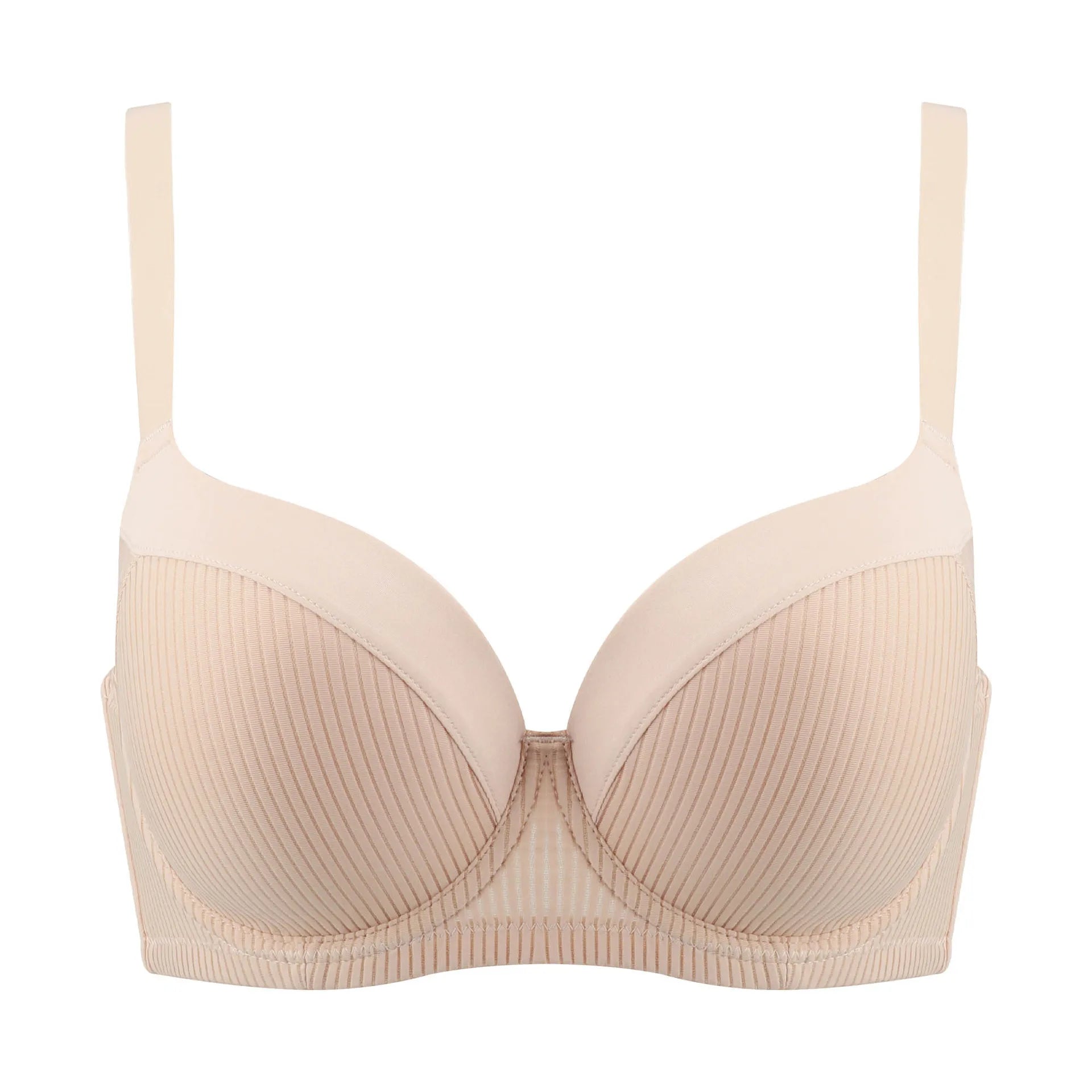 Big size women's support bra with underwire and thin foam