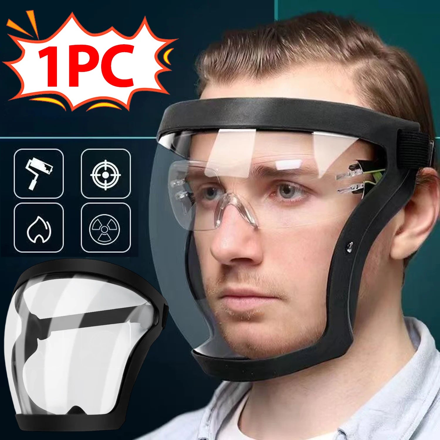 Full Face Dust &amp; Splash Proof Protective Goggles Mask