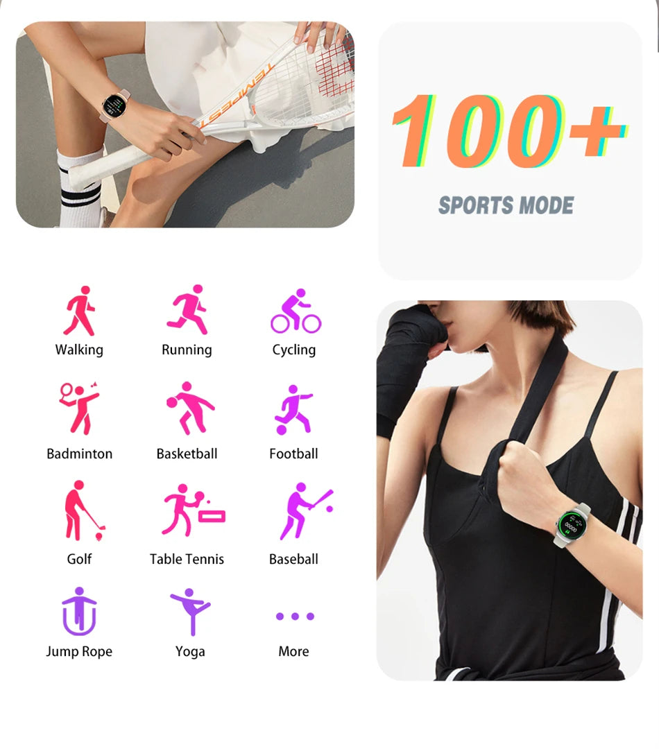 Đồng Hồ Thông Minh Nữ 2024 Chống Nước IP68 Fitness