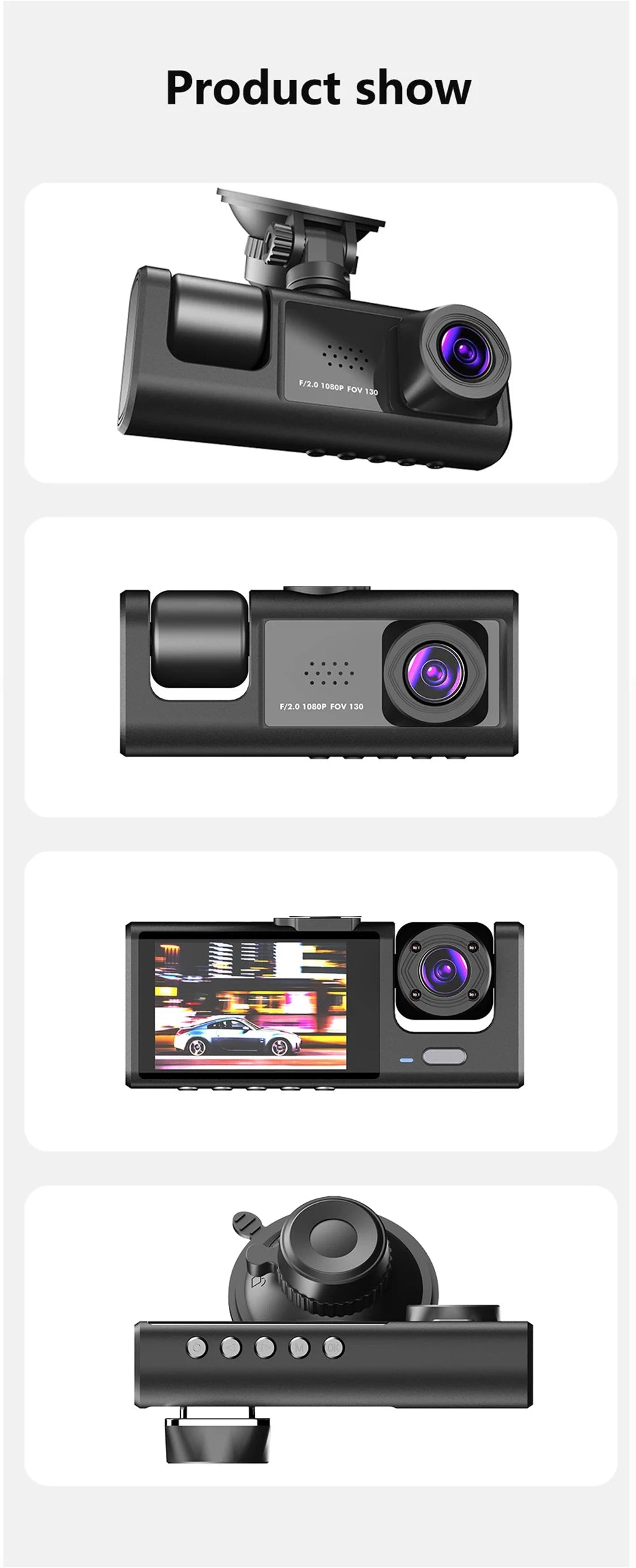 CamX3 - WIFI Car Dash Cam, 2/3 Lenses