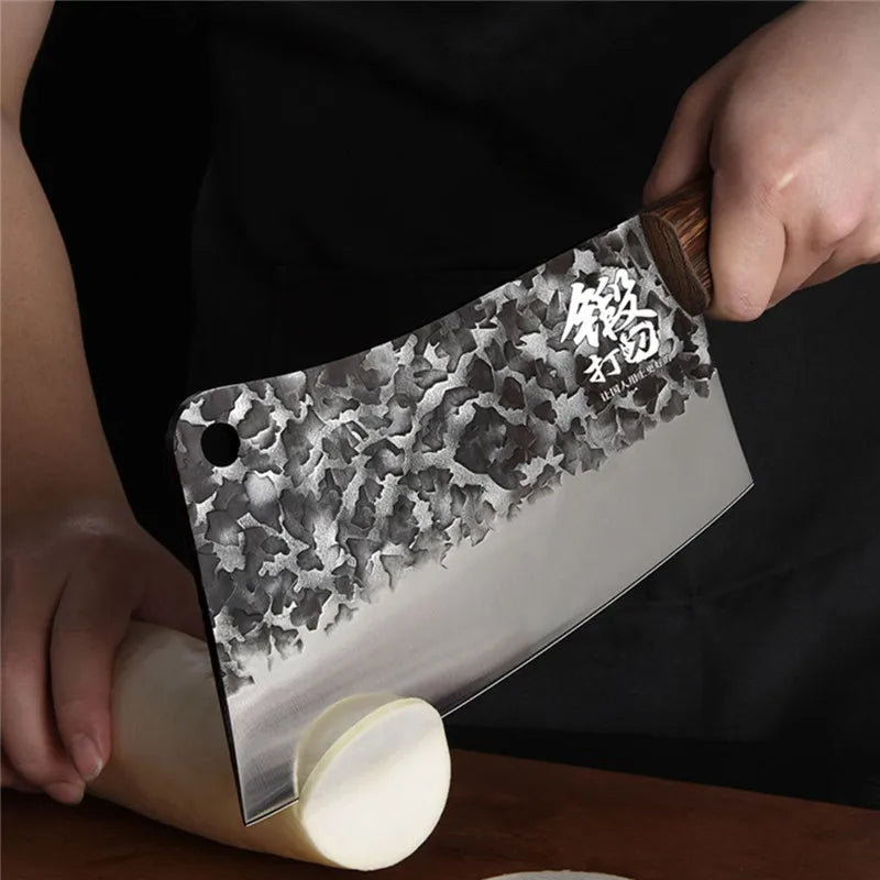 Dao Bếp Chặt Xương Rèn Tay 1KG Lưỡi Dày 5mm