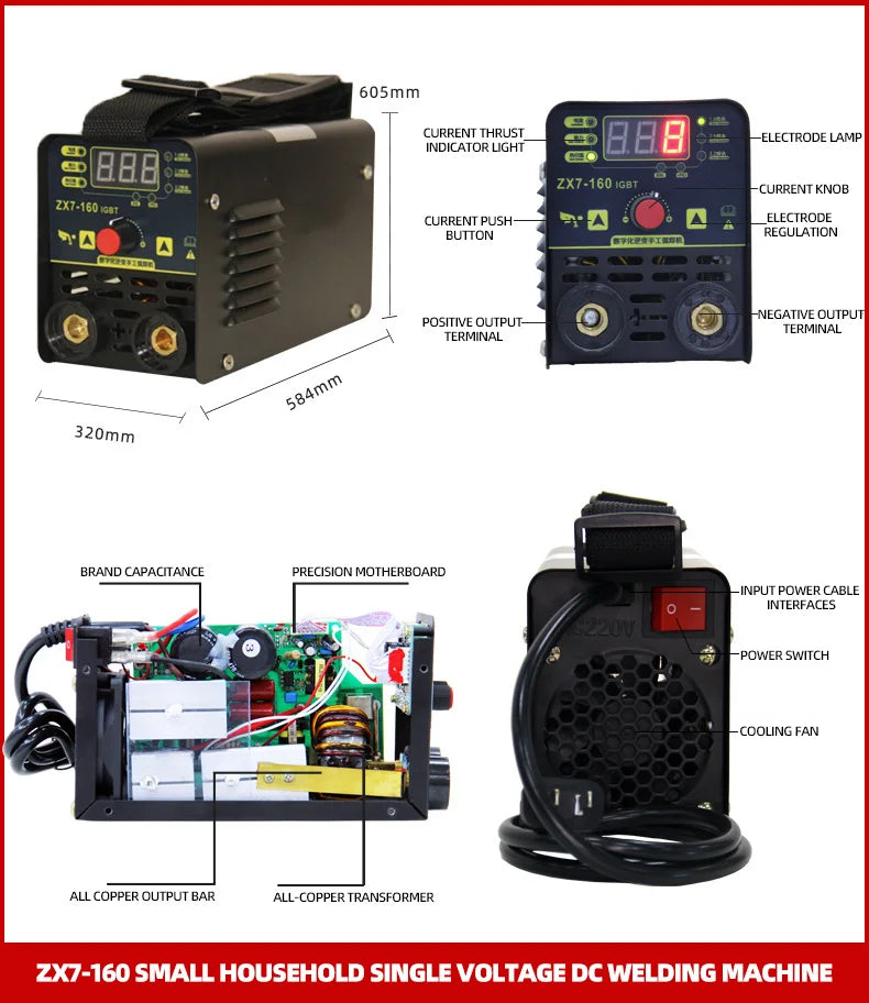 Máy Hàn Đa Năng 220V IGBT MMA TIG MIG Chuyên Nghiệp - Daisan Mart
