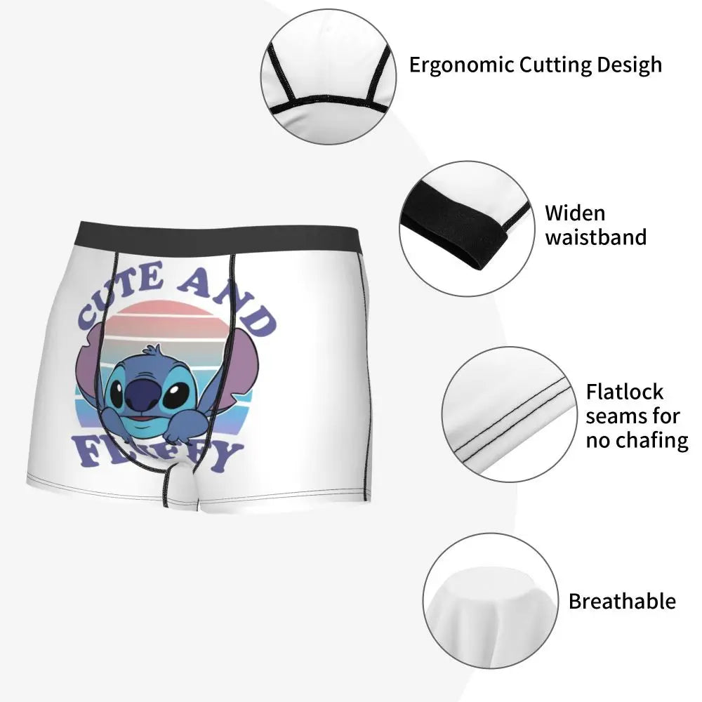 Quần Sịp Nam Lilo Stitch Thoải Mái Phong Cách Anime