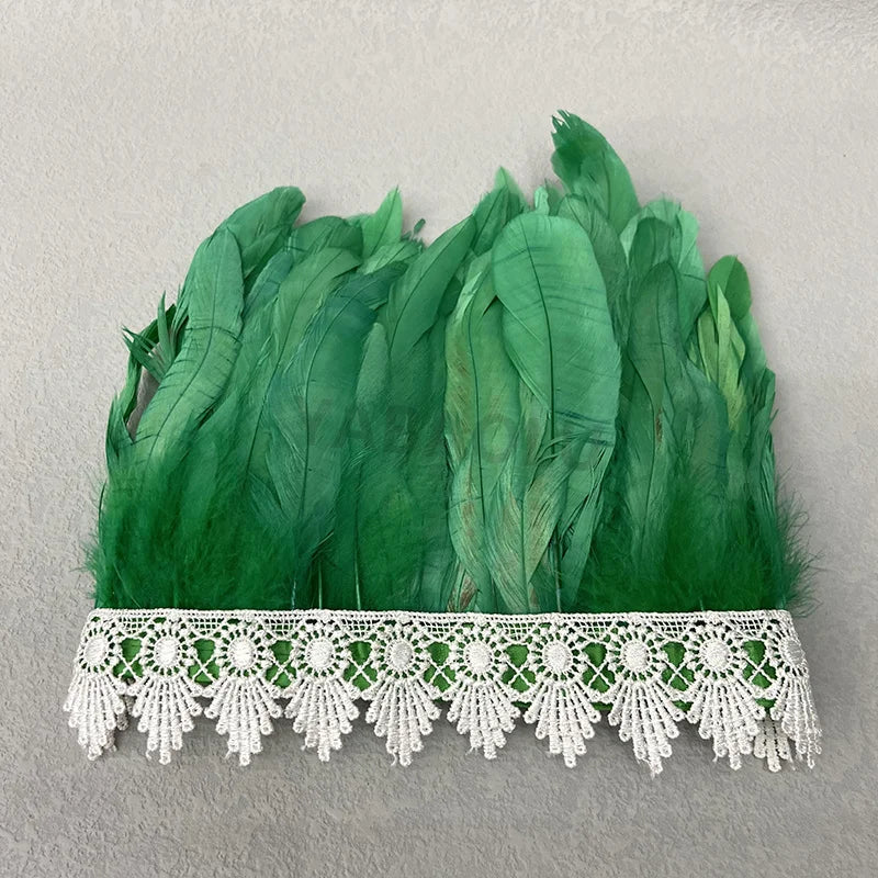 Natural Feather Sleeve Cuffs Gloves Party Cosplay Lace Wrist Cuffs Fur Sleeve Furry Accessories Carnival Stage Show Costume - Daisan Mart