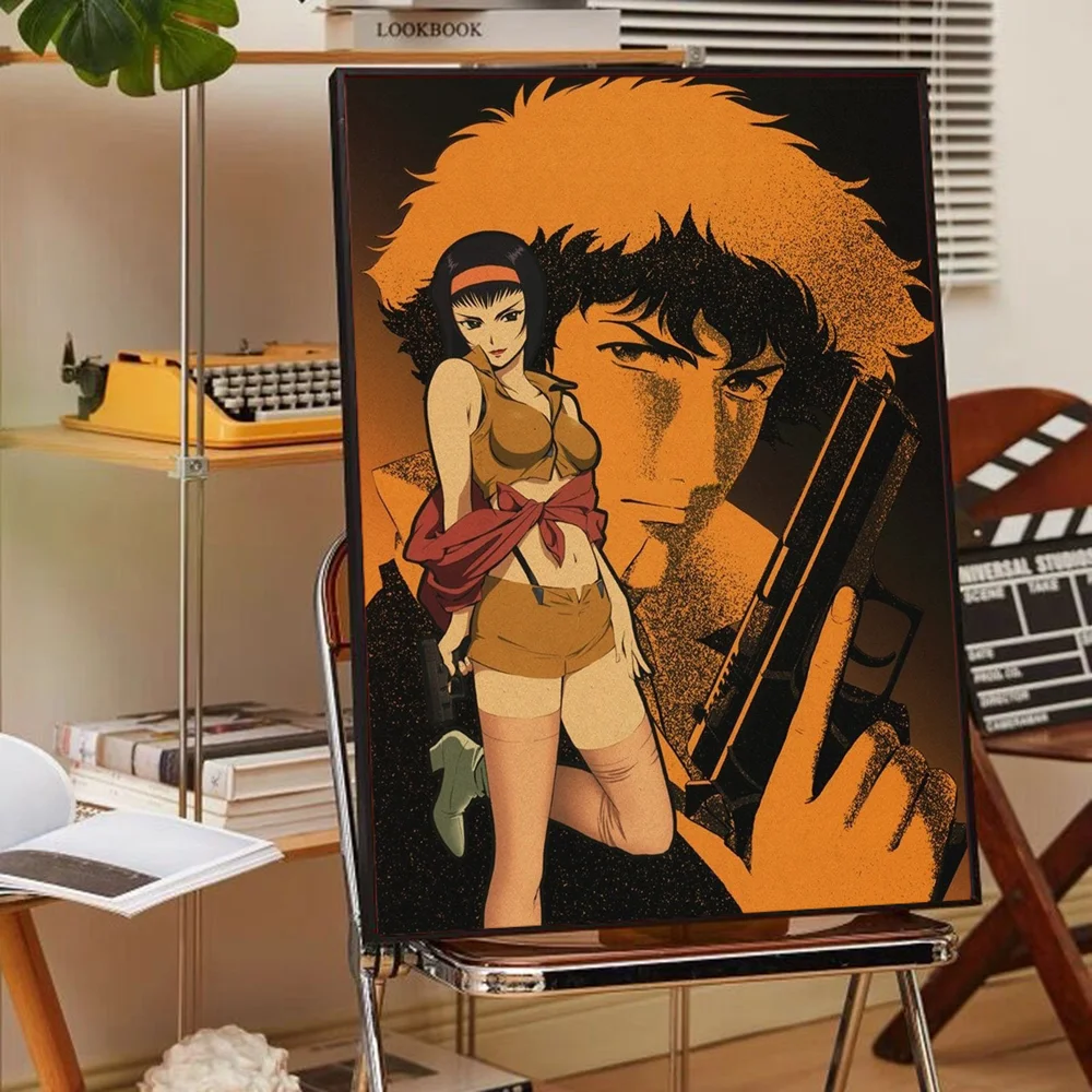 Anime Cowboy Bebop Good Quality Prints and Posters Waterproof Paper Sticker Coffee House Bar Posters Wall Stickers