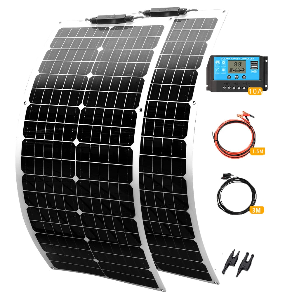 XINPUGUANG 12V 50W Flexible Solar Panel 19.8V 100W Photovoltaic solar panels battery charger for Car Boat home camper balcony