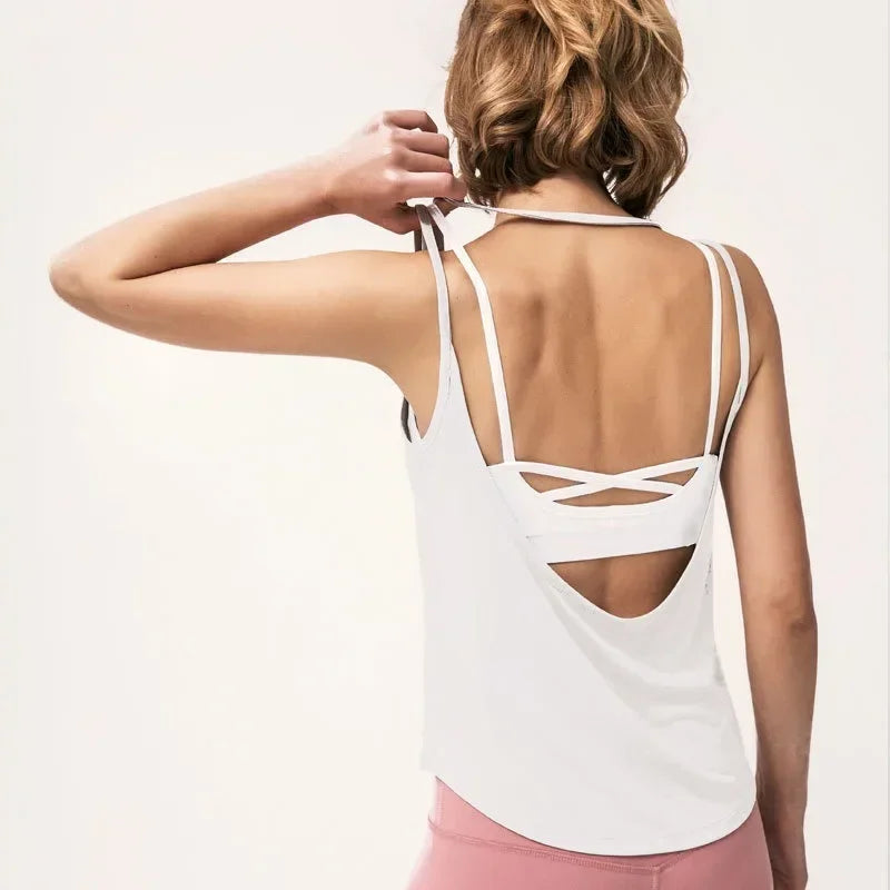 Áo Tập Yoga Nữ Lưng Hở Thoáng Mát, Thoải Mái Năng Động - Daisan Mart