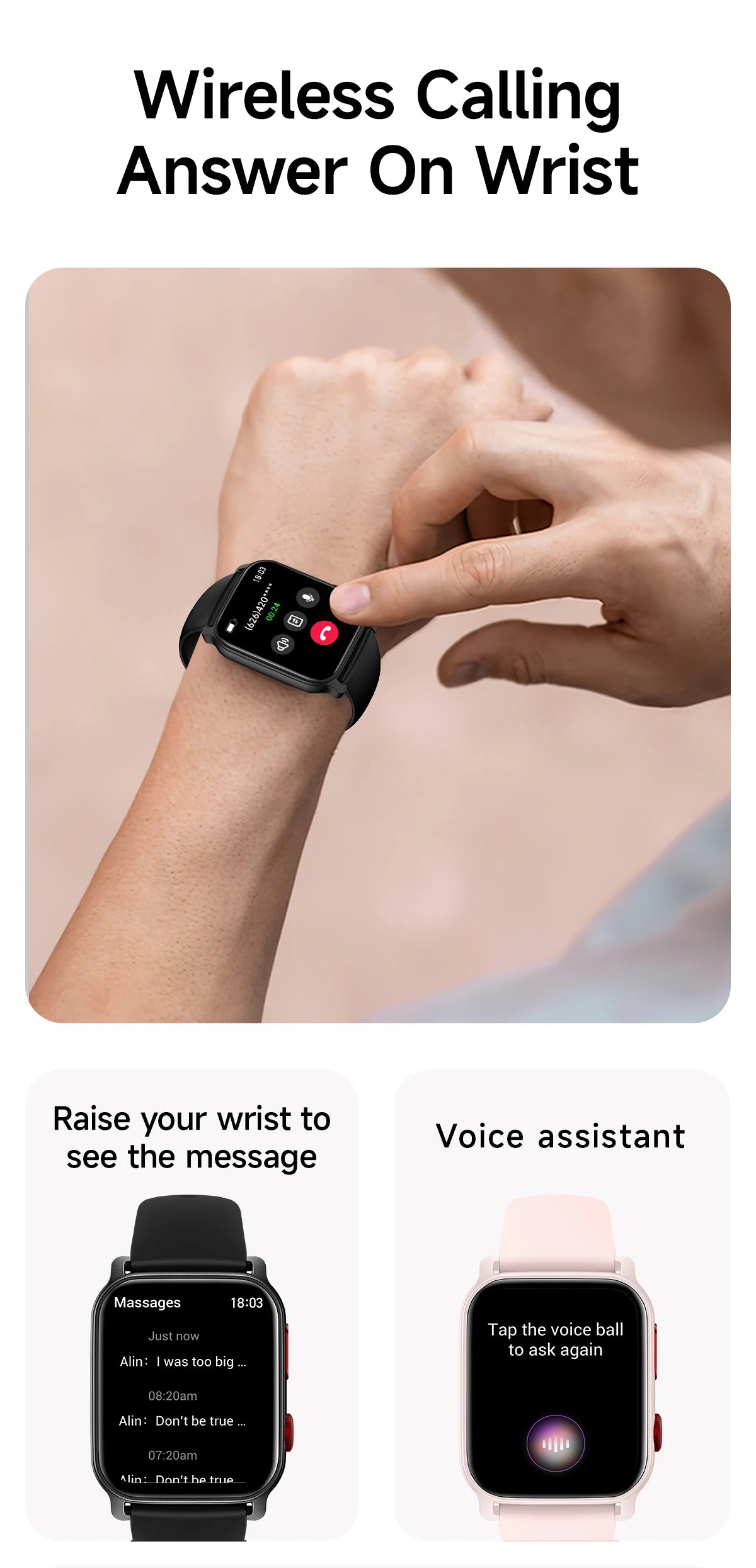 Đồng hồ thông minh AI dịch thuật đa năng IP68 100 môn thể thao