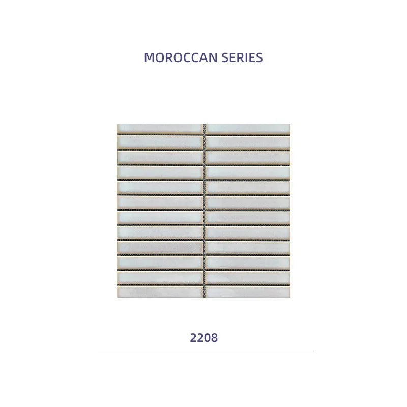 22x145 Long Concave Porcelain Mosaic Tiles for Bathroom Decoration