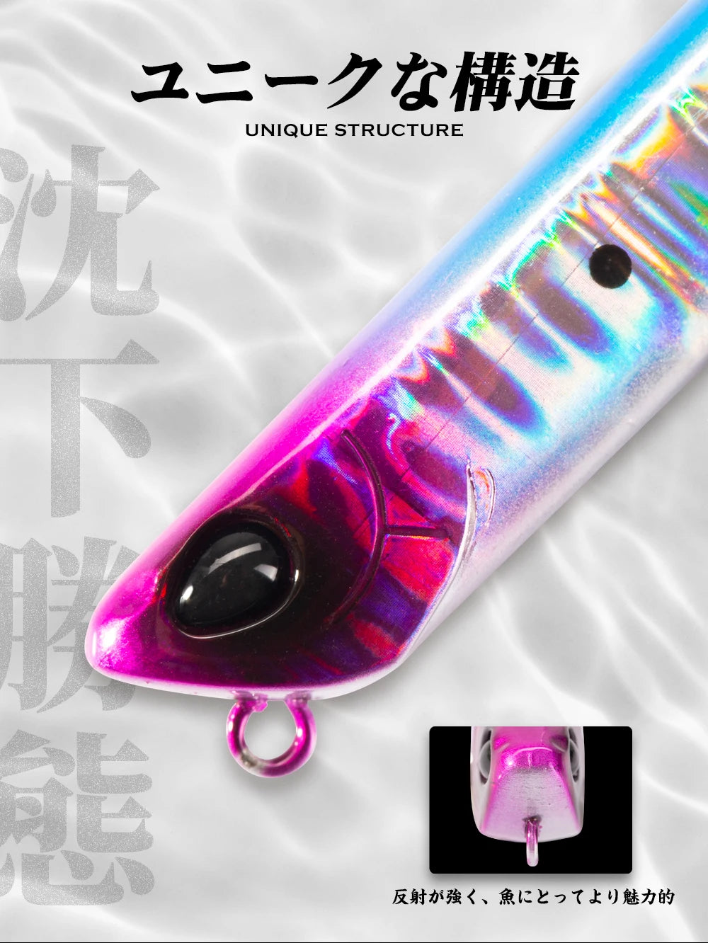 Hunthouse Sinking Pencil Fishing Lure 75mm/8g Bay RUF MANIC Stickbait BKK Hook Hard Lure For Seabass Fish Tackle lw507