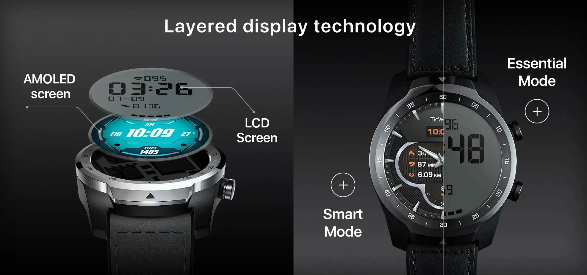 Đồng hồ thông minh Ticsmart Pro GPS cho nam - Hàng tân trang