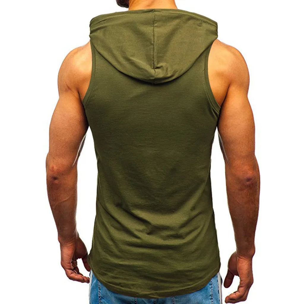 Áo Tank Tập Gym Hè Nam Có Mũ Thể Hình Không Tay - Daisan Mart