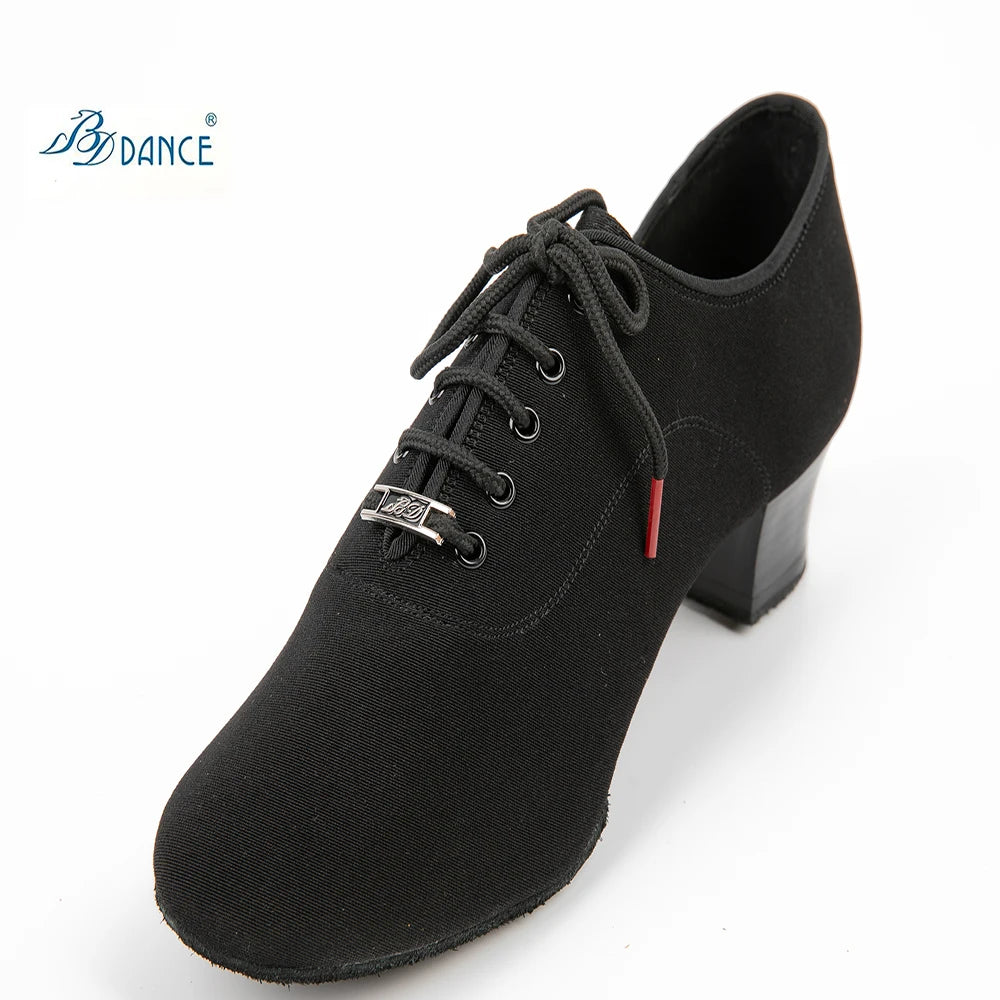 Men's Latin Dance Shoes Canvas Soft Sole 4.5cm