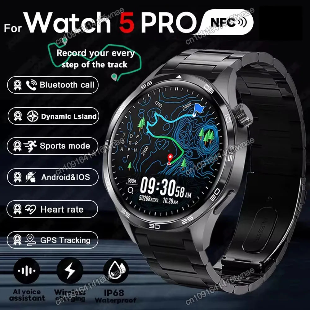 Đồng Hồ Thông Minh 2025 Nam Watch Pro AMOLED GPS NFC
