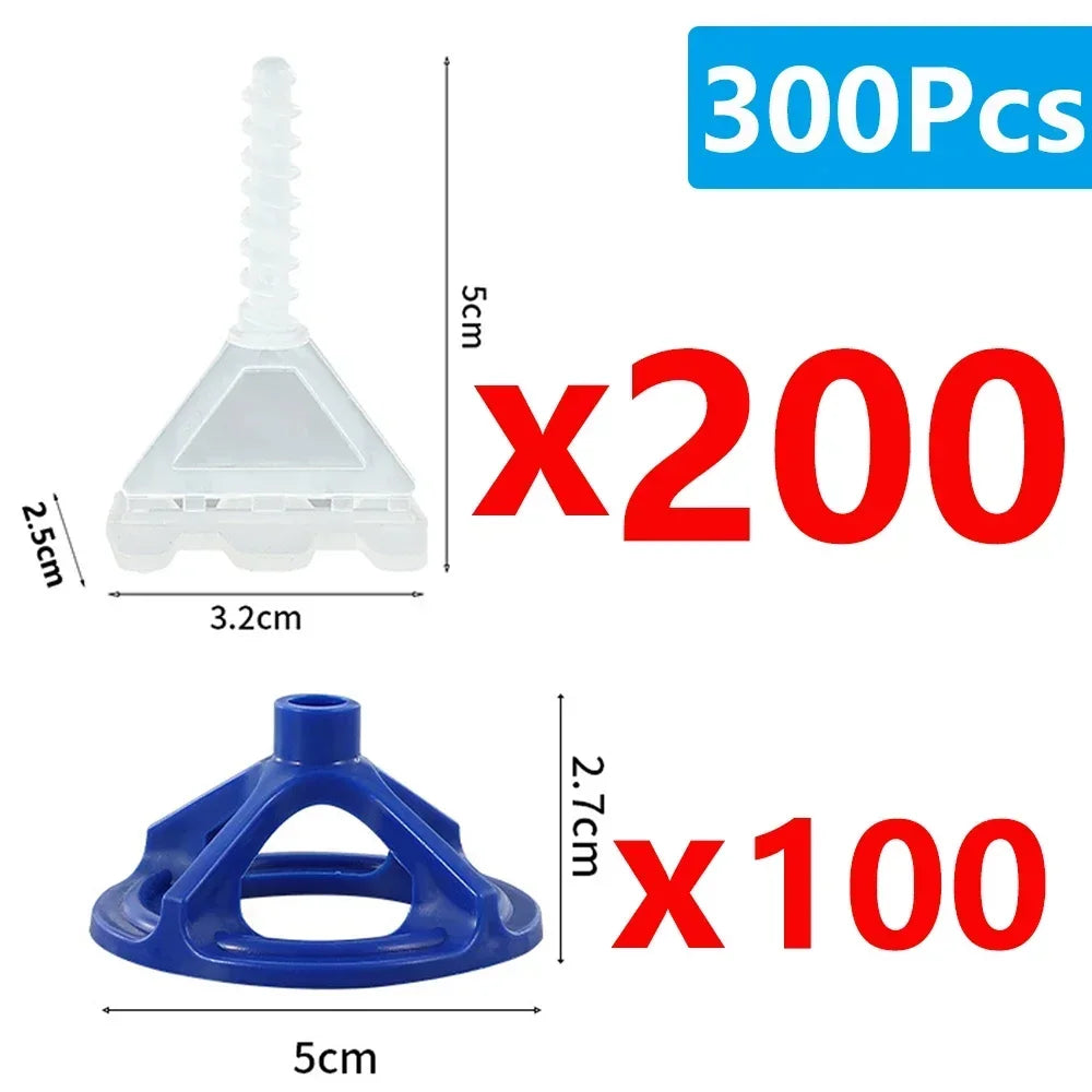 50-600Pcs Top Spiral Ceramic Tile Leveling System Clips Spacers Straps Wadge for Tile Laying Wall Floor Fixing Construction Tool
