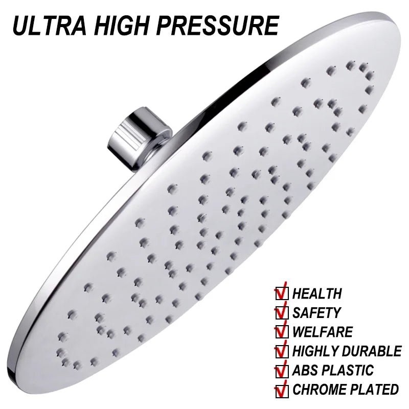 9-inch electroplated surface round concealed thin large top spray, shower head, bathroom accessories