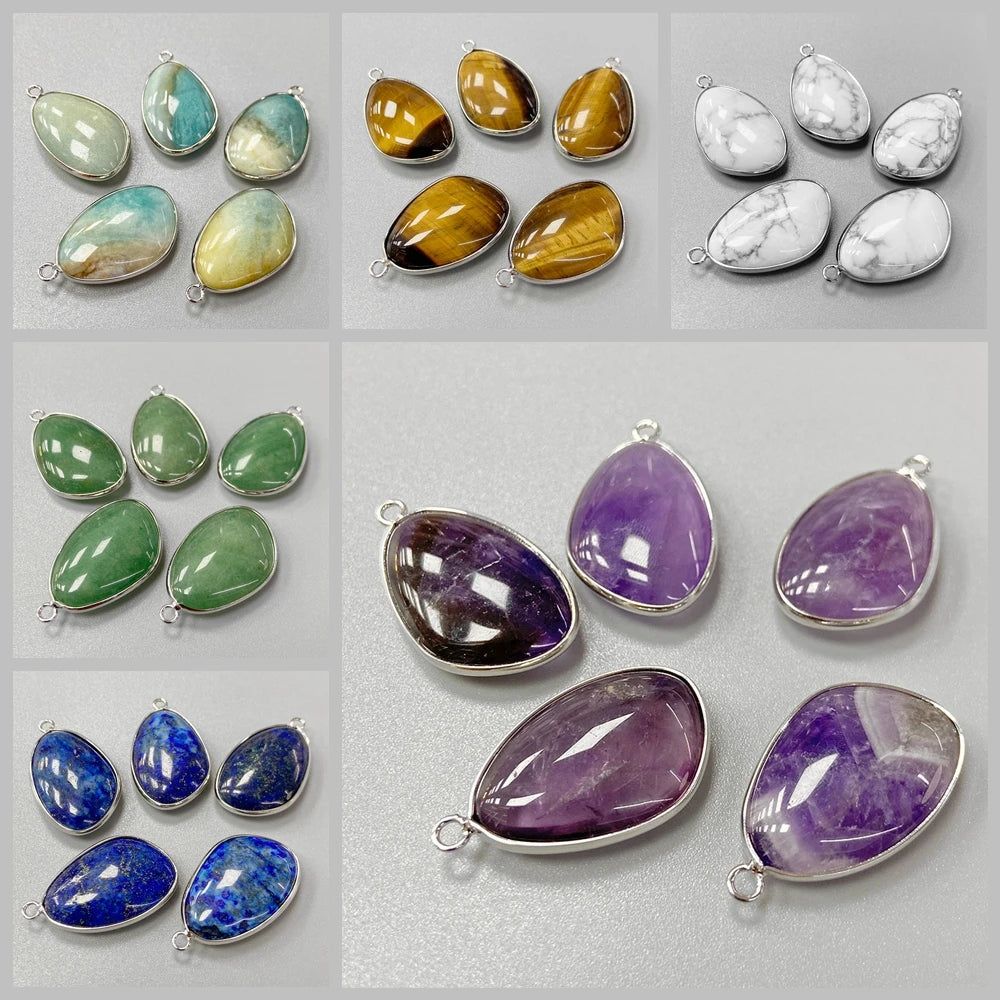 20x30mm Lapis Quartz Natural Stone Pendant DIY