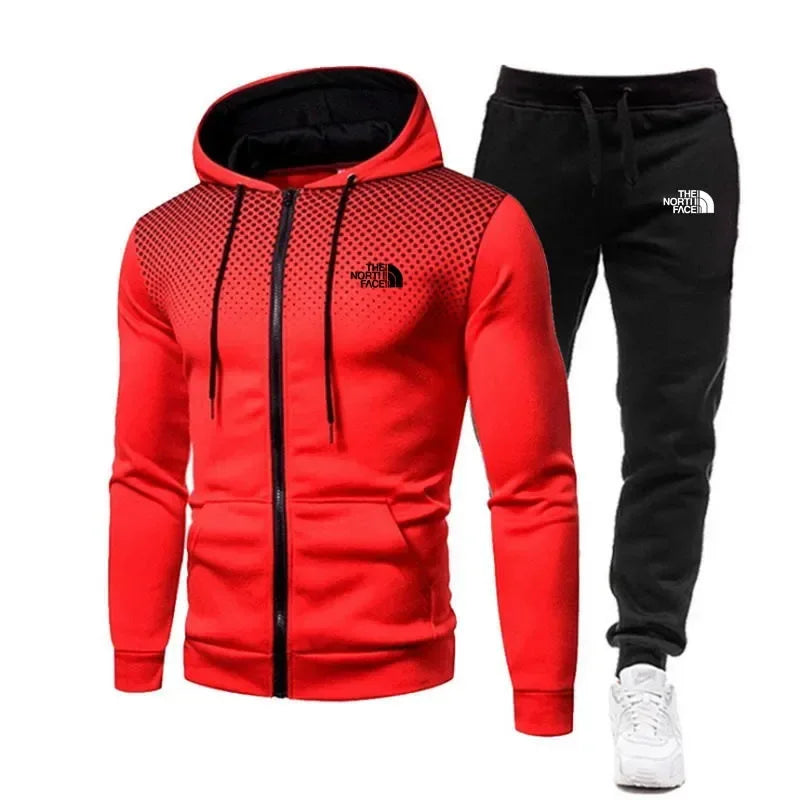 2025 Men's Tracksuit With Hood, High Quality Autumn Winter