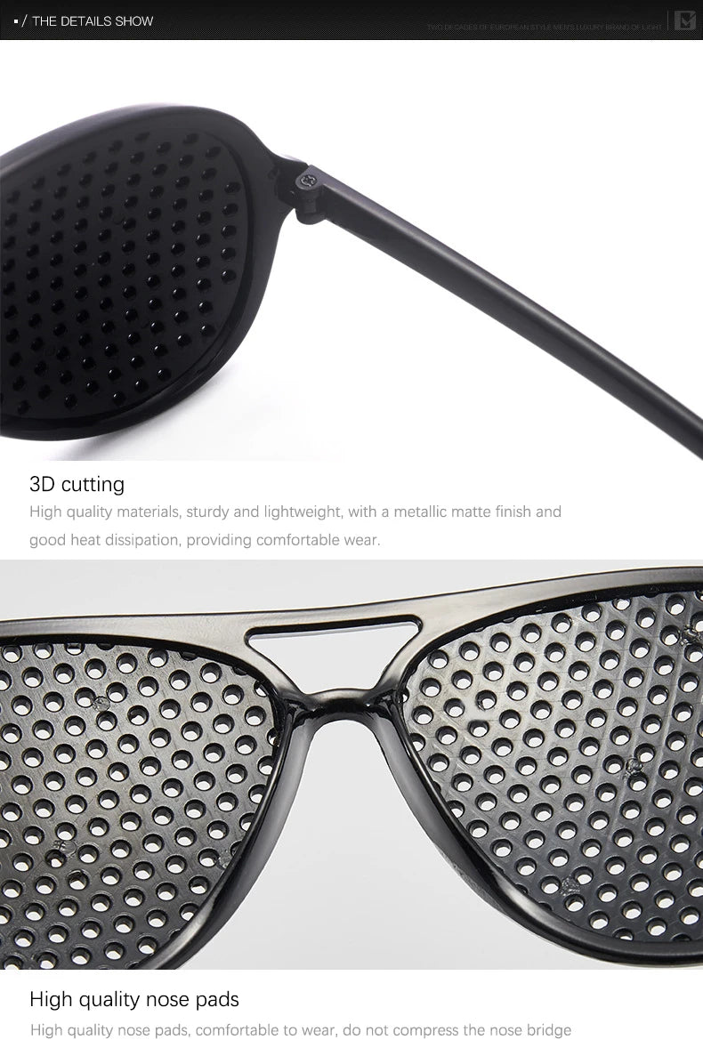 Eyesight Improvement Eyewear Vision Care Wearable Corrective Glasses Improver Stenopeic Pinhole Glasses Anti-fatigue Protection