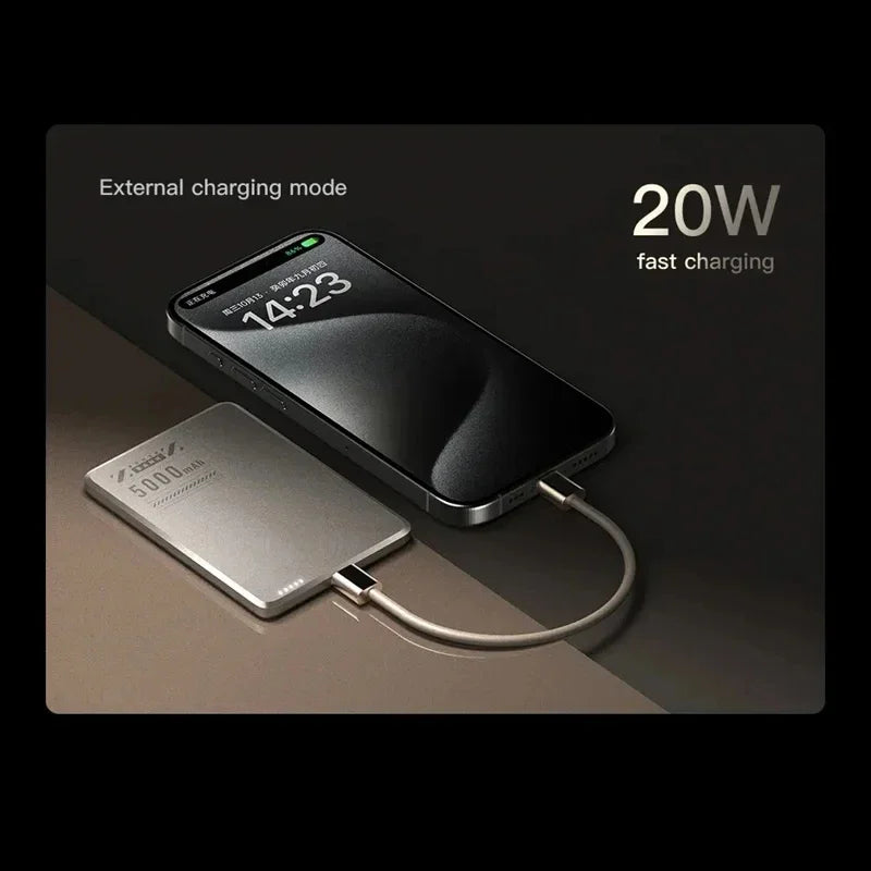 OnePlus Ultra-thin magnetic Power Bank 5000 mAh Wireless Metal MagSafe PD 20W Large Capacity Fast Charging Portable Power Bank - Daisan Mart