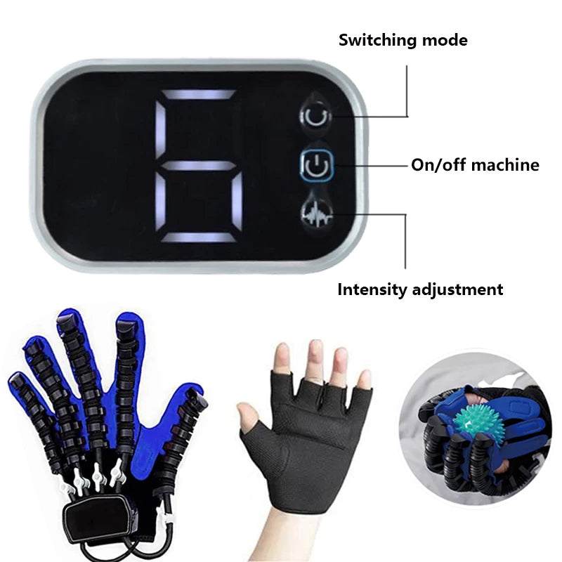 NEW Rehabilitation Robot Gloves Stroke Hemiplegia Cerebral Infarction Training Device Finger Exerciser Hand Function Recove - Daisan Mart
