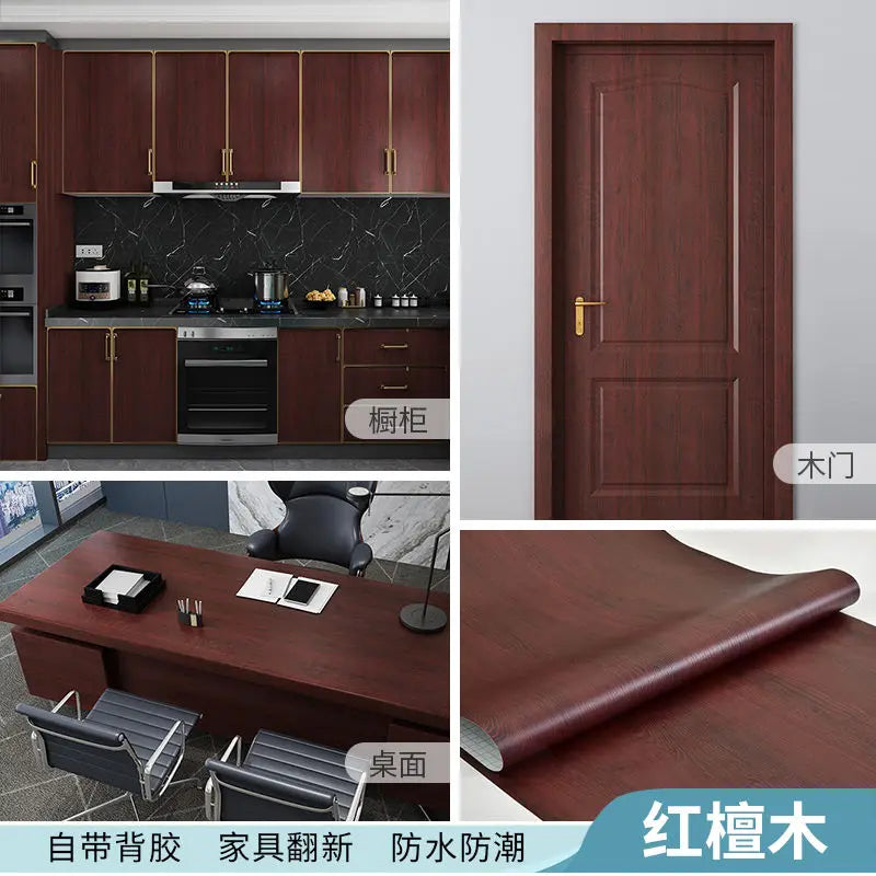 Giấy Dán Tường Vân Gỗ Chống Nước 10m Renovate Nội Thất